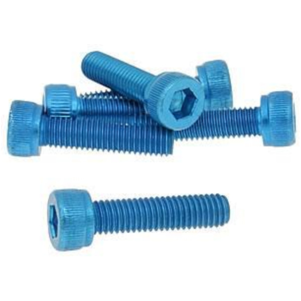 hexagon socket screw set - anodized aluminum blue - 6 pcs - M5x20 - styling VC21269