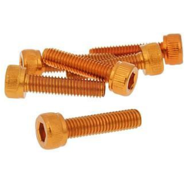 hexagon socket screw set - anodized aluminum orange - 6 pcs - M5x20 - styling VC21272