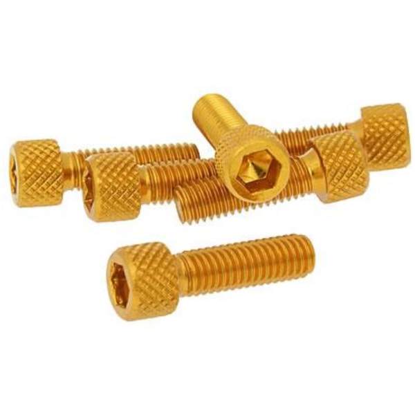 Bolzen Schraubensatz 6 Stück Innensechskant Alu gold - M6x20 VC21283