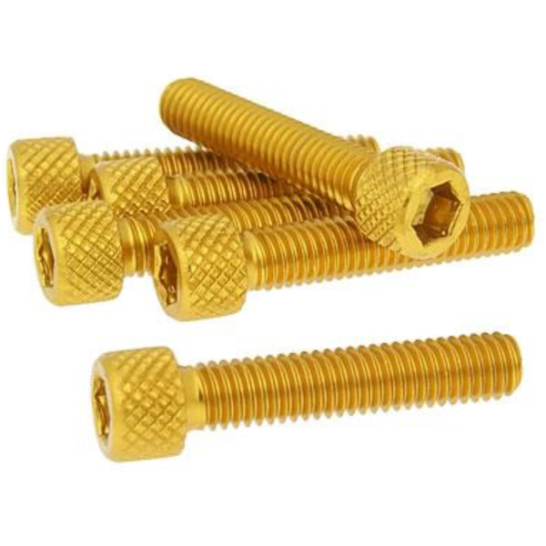 Bolzen Schraubensatz 6 Stück Innensechskant Alu gold - M6x30 VC21287