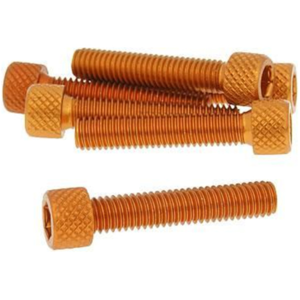 hexagon socket screw set - anodized aluminum orange - 6 pcs - M6x30 - styling VC21288