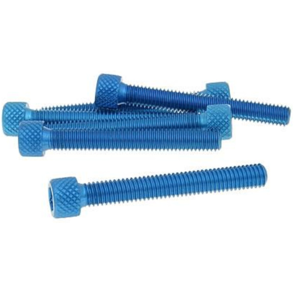 hexagon socket screw set - anodized aluminum blue - 6 pcs - M6x45 - styling VC21289