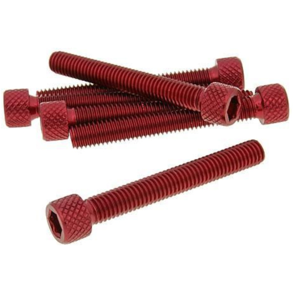 Bolzen Schraubensatz 6 Stück Innensechskant Alu rot - M6x45 VC21290