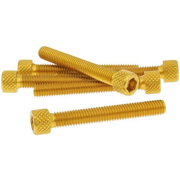 Bolzen Schraubensatz 6 Stück Innensechskant Alu gold - M6x45 VC21291