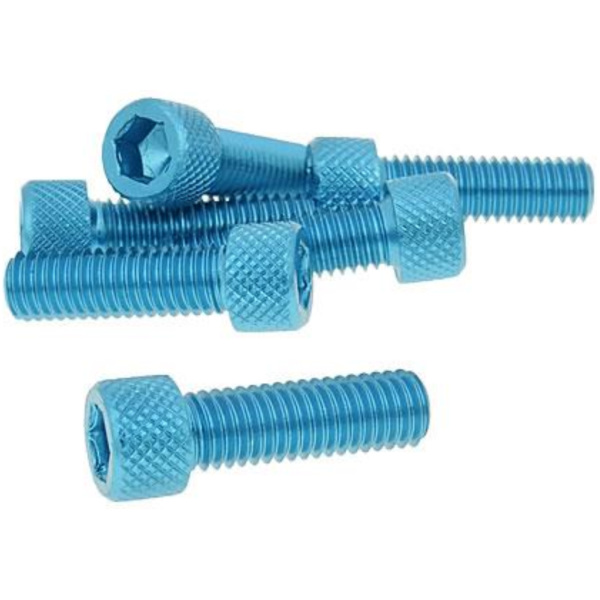 hexagon socket screw set - anodized aluminum blue - 6 pcs - M8x25 - styling VC21293