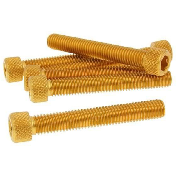 hexagon socket screw set - anodized aluminum gold - 6 pcs - M8x50 - styling VC21299