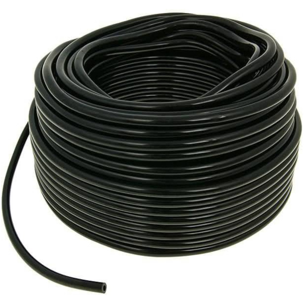 fuel hose black chloroprene rubber 50m reel - 4mm inner, 8mm outer diameter VC26793