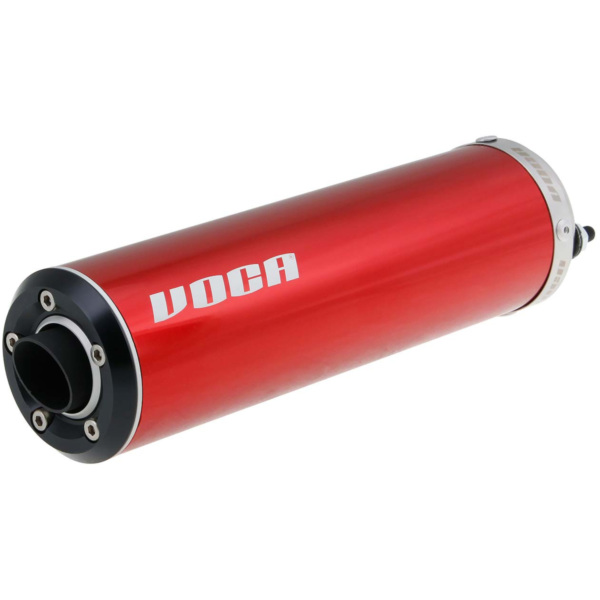 Endtopf Endschalldämpfer Voca Evo rot VCR-RD30300/RE passend für Derbi Senda DRD Pro 50 SA2A1A 2007, 2,9 PS, 2,1 kw