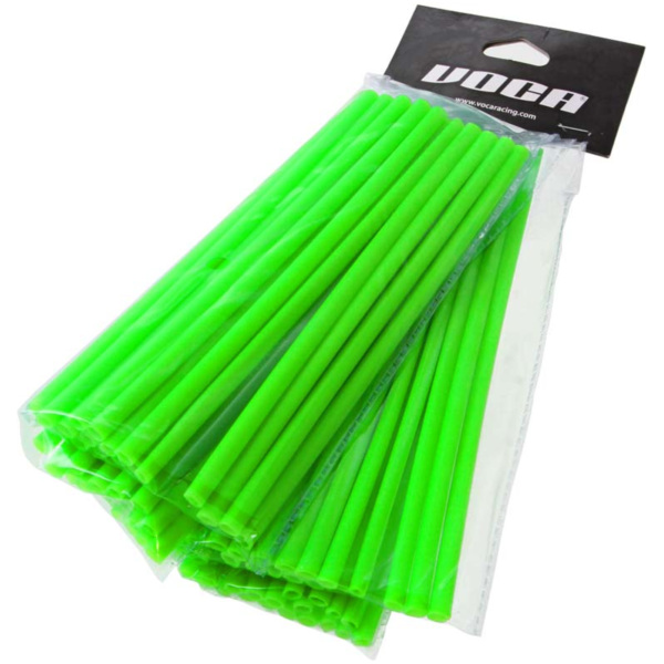 spoke cover set VOCA 215mm front, 190mm rear - 38 pcs each - neon green VCR-SD200/GR