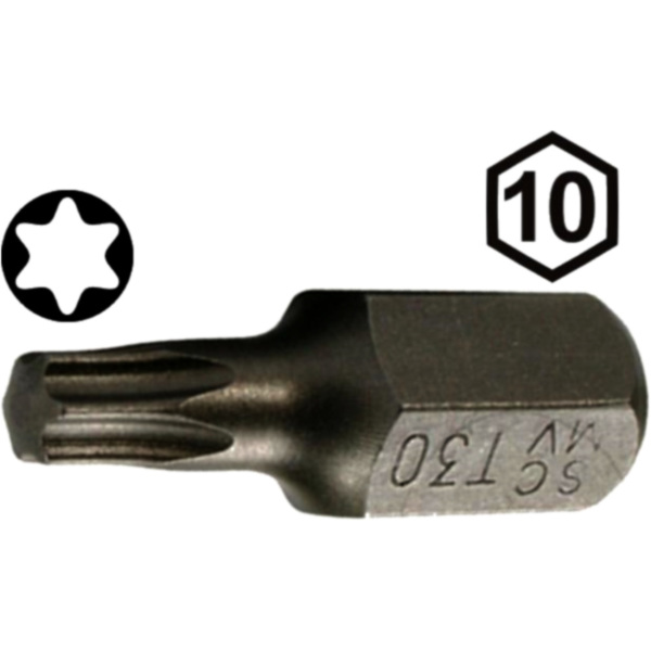 Bit Torx T20 10 mm 6 Kant