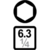 Insert hexagon 1/4 3mm 335903_1