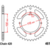 Rear sprocket 48 tooth 420 silver_1