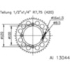 Rear sprocket aluminium 51 tooth 420 silver_1