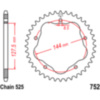 Rear sprocket aluminium 39 tooth pitch 525_1