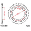 Rear sprocket aluminium 42tooth pitch 525 silver_1