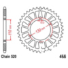 Rear sprocket aluminium 45 tooth pitch 520_1