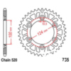 Rear sprocket aluminium 40 tooth pitch 520 JTA73540_1