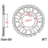 Rear sprocket aluminium 44tooth pitch 525 silver_1