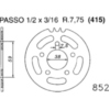 Rear sprocket 45 tooth pitch 415_1