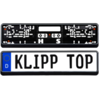 Kennzeichenverstärker 520X110 KLIPP TOP4 ohne Werbung schwarz