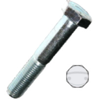 Hex bolt m10x50 din931 plated steel