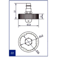 Anschlussdeckel NR.22 passend für Honda CA Rebel 125 JC24 1995, 11 PS, 8,1 kw
