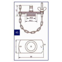 Anschlussdeckel NR.45 passend für Honda CA Rebel 125 JC24 1995, 11 PS, 8,1 kw