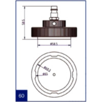 Anschlussdeckel NR.60 passend für Honda CA Rebel 125 JC24 1995, 11 PS, 8,1 kw
