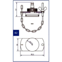 Anschlussdeckel NR.82 passend für Honda CA Rebel 125 JC24 1995, 11 PS, 8,1 kw