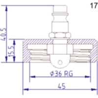 Anschlussdeckel NR.17 passend für Honda NT Deauville 650 RC47C 2000, 34 PS, 25 kw