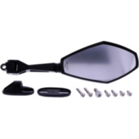 Mirror right black uni daytona