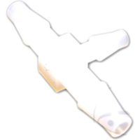 Tee connector (natural al nylon) - 4mm fitting for Yamaha TZR  250 2MA 1987, 50 PS, 37 kw