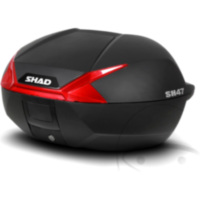 Topcase black 47l shad 1079405 fitting for Rieju Spike  50  2008, 1,8/8,8 PS, 1,3/6,5 kw