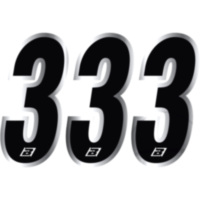 Race numbers no.3 black bird racing 1108321