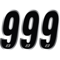 Race numbers no.9 black bird racing 1108327
