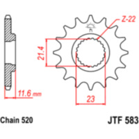 Zahnrad Ritzel 14Z Teilung 520 JTF58314