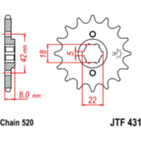 Sprocket 12T pitch 520 JTF43112