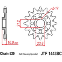 Zahnrad Racing-Ritzel 13Z Teilung 520 JTF144313SC