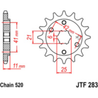 Front sprocket 14t 520 pitch JTF28314