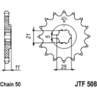 Front sprocket 14 tooth pitch 530