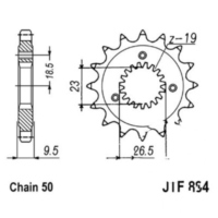 Zahnrad Ritzel 21Z Teilung 530 JTF88421