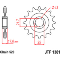 Front sprocket 15t 520 pitch JTF138115