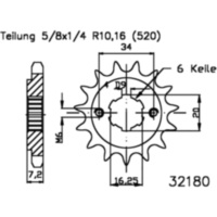 Front sprocket 13t pitch 520 503218013