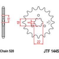 Front sprocket 11t pitch 520 JTF144511