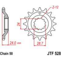 Zahnrad Ritzel 17Z Teilung 530 JTF52817