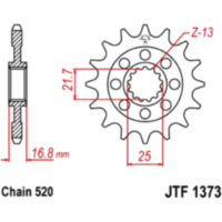 Front sprocket racing 17t 520 pitch