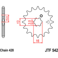 Front sprocket 13t pitch 428 JTF54213