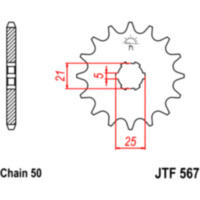 Front sprocket 17t pitch 530 JTF56717