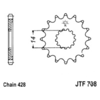 Front sprocket 13t pitch 428 JTF70813