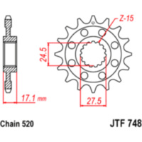 Racing-Sprocket 14Z Pitch 520